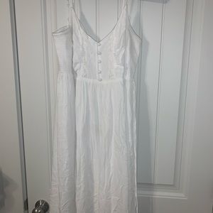 White maternity maxi dress